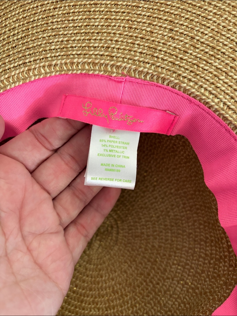 Lilly Pulitzer straw hat - Picture 2 of 4